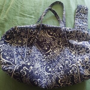 Vera Bradley Twirly Birds Duffle and flat iron cover